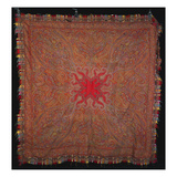 A Jamawar Square Rumal Shawl, Woven a Red Centre Giclee Print