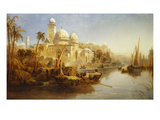 Vessels Moored at the Steps of a Moorish Palace Giclee Print by James Webb