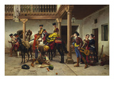 A Spanish Courtyard Reproduction procédé giclée par Jules Worms