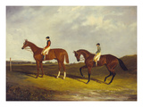 Elis' with J. Day Up: Winner of the St. Ledger, 1836 and 'Bay Middleton' with J. Robinson Up: the… reproduction procédé giclée par David Dalby of York
