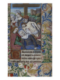 The Crucifixion. Book of Hours, Use of Rome, in Latin Giclee-trykk av Jean Bourdichon (Workshop of) The Crucifixion. Book of Hours, Use of Rome, in Latin Giclee-trykk av Jean Bourdichon (Workshop of)