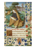 St. John on Patmos. Book of Hours, Use of Rome, in Latin Giclee-trykk av Jean Bourdichon (Workshop of) St. John on Patmos. Book of Hours, Use of Rome, in Latin Giclee-trykk av Jean Bourdichon (Workshop of)