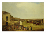 Col. Peels's 'The Bey of Algiers', Nat Flatman Up, Winning the 1840 Chester Cup Giclee Print by William Tasker