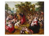 Moses Striking the Rock Giclee Print by Hendrick de Clerck