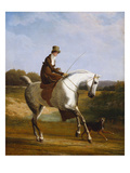 Miss Cazenove on a Grey Hunter, a Dog Running Alongside Lámina giclée por Jacques-Laurent Agasse Miss Cazenove on a Grey Hunter, a Dog Running Alongside Lámina giclée por Jacques-Laurent Agasse