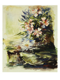 Wild Roses and Waterlily reproduction procédé giclée par John La Farge