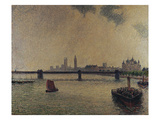 Charing Cross Bridge, London; Le Pont De Charing Cross, Londres Giclee Print by Camille Pissarro