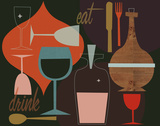 Eat & Drink Poster by Jenn Ski
