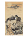 Amorous Couple in a Small Boat; Couple D'Amoureux Dans Une Barque Giclee Print by Theophile Alexandre Steinlen