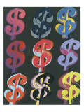 $9, c.1982 (on black) Pósters por Andy Warhol