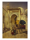 An Arab Street Scene Reproduction procédé giclée par Rudolf Gustav Muller Wiesbaden