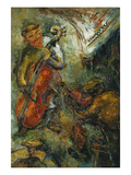 The Two Musicians; Les Deux Musiciens Giclee Print by Issachar Ryback