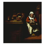 An Old Woman Making Lace in a Kitchen Lámina giclée por Nicolaes Maes An Old Woman Making Lace in a Kitchen Lámina giclée por Nicolaes Maes