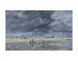 Figures on the Beach Poster av Eugene Boudin Figures on the Beach Poster av Eugene Boudin