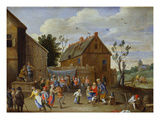 A Wedding Feast in a Courtyard of an Inn Giclee Print by Jan van Kessel