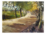 Street in Godramstein; Strasse Bei Godramstein Giclee Print by Max Slevogt
