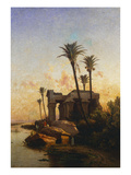 A Temple on the Nile Giclee Print by Carlos de Haes