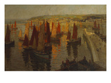 Red and Gold, Brixham Reproduction procédé giclée par Terrick Williams