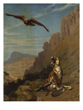 A Tiger with its Prey Giclee Print by Jean-Leon Gerome