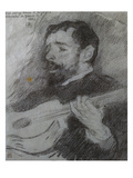Guitariste reproduction procédé giclée par Theo van Rysselberghe