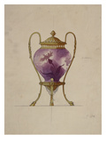 A Design for a Mounted Art Nouveau Glass Brule-Parfum Giclee Print