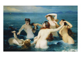 Sirens; Syrenes Giclee-trykk av Charles Edouard Boutibonne Sirens; Syrenes Giclee-trykk av Charles Edouard Boutibonne