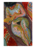 Female Nude (Reading); Weiblicher Akt (Lesend) Giclee Print by Ernst Ludwig Kirchner