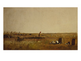 Study for Cranberry Pickers Giclee Print by J. Eastman Johnson
