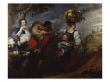 Peasants on their Way to Market Giclee-trykk av Johann Boeckhorst