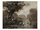 Hans Christian Andersen Sitting under a Tree Giclee Print by Olaf August Hermansen