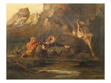 Ariel and Caliban reproduction procédé giclée par William Bell Scott