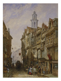 A Street in a Country Town Giclee Print by Louise J. Rayner