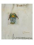 An Angel Holding a Coat of Arms Paraldus, Guilielmus Tubingen Giclee Print