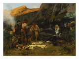 Don Quixote and the Goat Herders Reproduction procédé giclée par Anton Alexander Von Wener