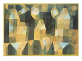 Three Houses and a Bridge; Drei Hauser an Der Brucke Reproduction procédé giclée par Paul Klee