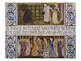 Beauty and the Beast', a Morris, Marshall, Faulkner and Co Tile Panel (Detail) Giclee-trykk av Edward and Lucy Burne-Jones and Faulkner Beauty and the Beast', a Morris, Marshall, Faulkner and Co Tile Panel (Detail) Giclee-trykk av Edward and Lucy Burne-Jones and Faulkner