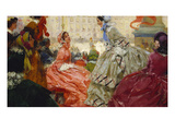 Kaiserin Eugenie, Wife of Napoleon Iii, in the Place De Vendome, Paris, Watching the Victory… Giclée-Druck von Adolphe Pierre Leleux