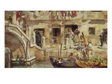 On a Venetian Canal Giclee Print by Pablo Salinas