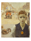 London Summer (Boy in Busy London Street) Giclee Print by Ursula Wood