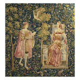 A Brussels Tapestry, Depicting La Vie Seigneuriale Giclee Print