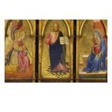 Christ the Redeemer; the Archangel Gabriel and the Virgin Annunciate Giclee Print by Agnolo Gaddi