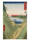 Shiojiri Pass in Shinano Province, from 'Thirty Six Views of Mount Fuji' reproduction procédé giclée par Ando Hiroshige