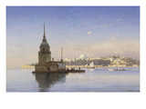 Leander's Tower with Constantinople Beyond Giclee Print by Carl Neumann