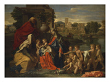Nicolas Poussin - The Holy Family with the Infant Saint John the Baptist and Saint Elizabeth, and with Six Putti… Digitálně vytištěná reprodukce Nicolas Poussin - The Holy Family with the Infant Saint John the Baptist and Saint Elizabeth, and with Six Putti… Digitálně vytištěná reprodukce