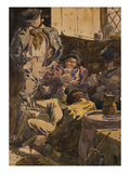 Sketch to Illustrate the Passions - Drunkeness Lámina giclée por Richard Dadd