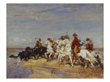 Rounding Up the Cattle Reproduction procédé giclée par Henri Emilien Rousseau
