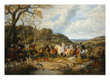 Queen Elizabeth and Her Entourage Riding to the Hunt Giclee Print by Dean Wolstenholme