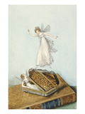 Fairies Playing with a Snuff Box Resting on a Book Giclee Print by Amelia Jane Murray