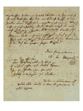 Autograph Letter Signed by Wolfgang Amadeus Mozart (1756-1791) and Sent to His Wife Constanze,… Giclee Print