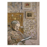 Mrs Vuillard with a Tapestry; Madame Vuillard a La Tapisserie Giclée-Druck von Edouard Vuillard